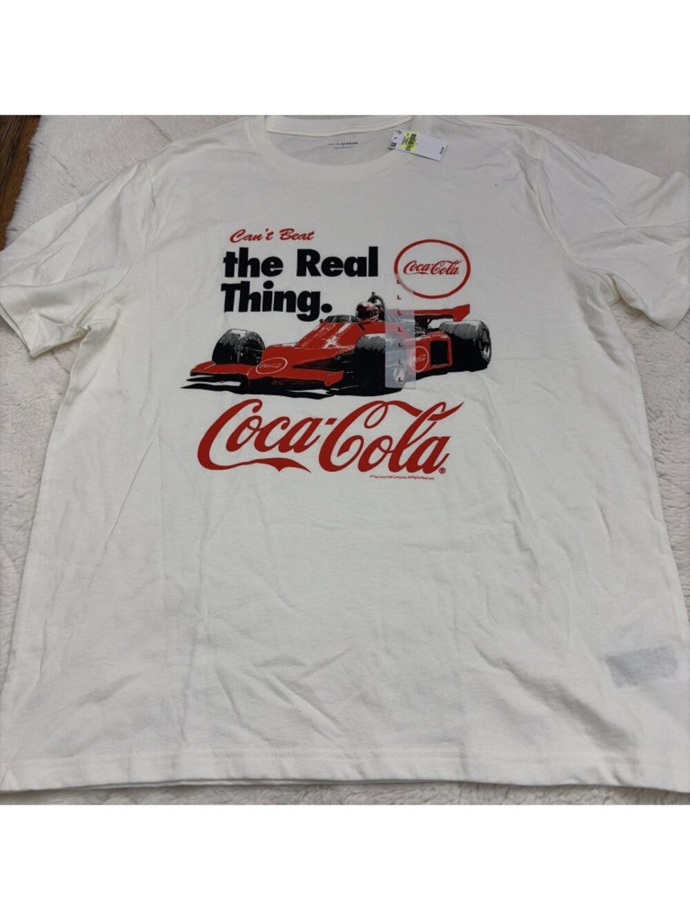Old Navy Men’s Coca Cola Tee NWT L Racing Can’t Beat The Real Thing